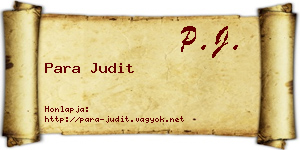 Para Judit névjegykártya